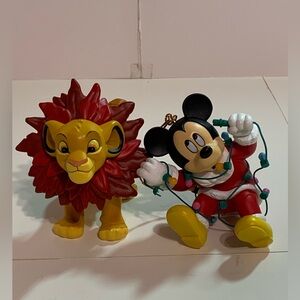 Simba and Mickey Mouse collectible ornament.NWOT